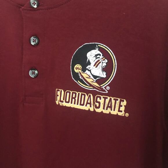 NWOT Champion Unisex M Florida State University Short Sleeve Henley T-Shirt - Picture 5 of 5